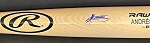 Andres Gimenez Cleveland Indians Autographed Signed Blonde Baseball Bat BECKETT ROOKIE COA