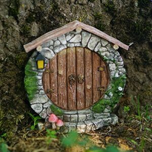 Top Collection 5.25" Miniature Fairy Garden & Terrarium Charming Round Door Decor, Small