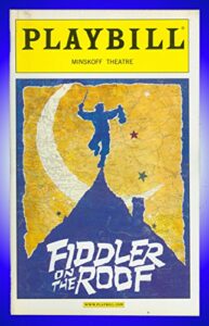 fiddler on the roof, broadway playbill + alfred molina , lea michele from glee