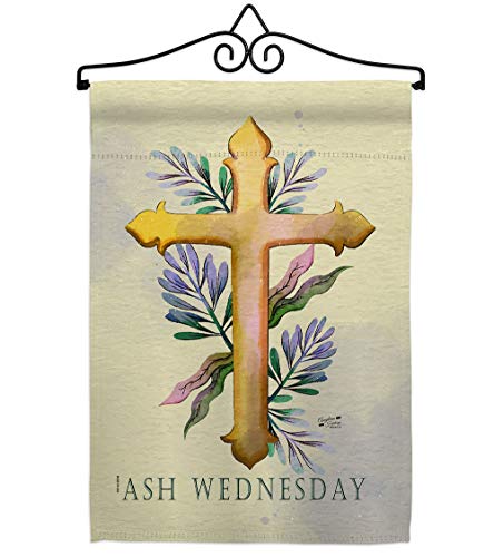 Angeleno Heritage Ash Wednesday Garden Flag Set Wall Hanger Religious Faith Hope Grace Peace Dove Christian Religion Easter House Decoration Banner Small Yard Gift Double-Sided, Made in USA