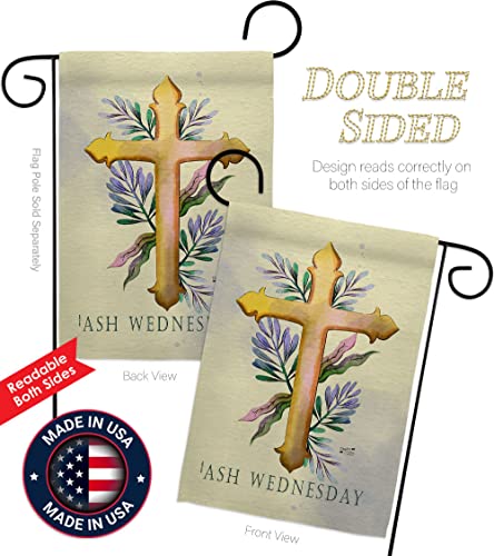 Angeleno Heritage Ash Wednesday Garden Flag Set Wall Hanger Religious Faith Hope Grace Peace Dove Christian Religion Easter House Decoration Banner Small Yard Gift Double-Sided, Made in USA