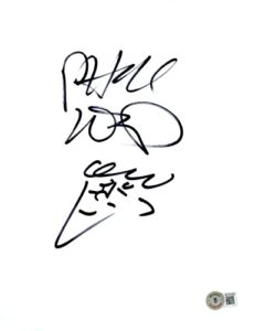 phil lord signed sketch art cloudy with a chance of meatballs 8.5×11 beckett coa