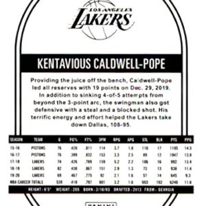 Basketball Trading Card NBA 2020-21 Panini Hoops #74 Kentavious Caldwell-Pope NM Near Mint Lakers