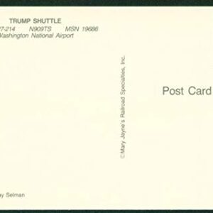 President Trump Shuttle Airline Airplane Boeing 727 Washington DC National Airport Postcard