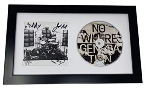 rise against band signed autograph nowhere generation framed cd display acoa coa