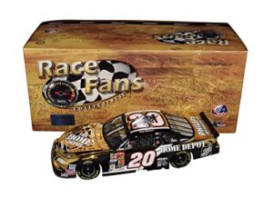 autographed 2002 tony stewart #20 the home depot winston cup champion (race fans only) 24k gold joe gibbs racing vintage signed 1/24 scale nascar diecast with coa (1 of only 2,508 produced)