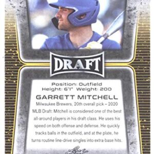 2020 Leaf Draft #13 Garrett Mitchell Milwaukee Brewers (1st Leaf Card) MLB Baseball Card (RC - Rookie Card) NM-MT