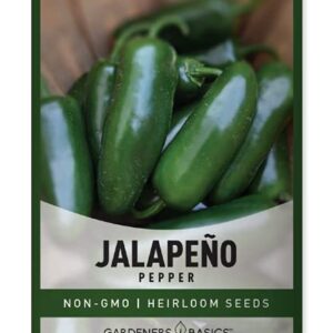 Jalapeno Pepper Seeds for Planting Heirloom Non-GMO Jalapeno Peppers Plant Seeds for Home Garden Vegetables Makes a Great Gift for Gardeners by Gardeners Basics