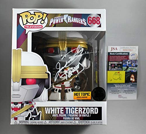 Jason David Frank Signed Mighty Morphin Power Rangers White Tigerzord 6" Funko Pop Vinyl Figure w/JSA COA