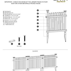 Zippity Outdoor Products ZP19056 No Dig Roger Rabbit Garden Fence (3 Pack), White, 24" W x 22" H