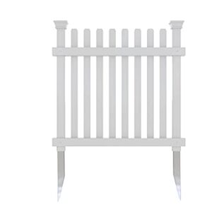 Zippity Outdoor Products ZP19056 No Dig Roger Rabbit Garden Fence (3 Pack), White, 24" W x 22" H