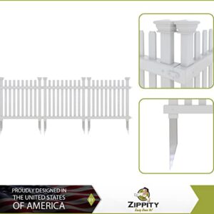 Zippity Outdoor Products ZP19056 No Dig Roger Rabbit Garden Fence (3 Pack), White, 24" W x 22" H