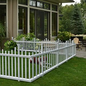 zippity outdoor products zp19001 no dig madison vinyl picket fence, white, 30″ x 56.5″ (1 box, 2 panels), 1 x pack of 2