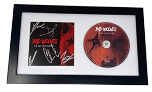 bad wolves signed autographed dear monsters framed cd display full band acoa coa