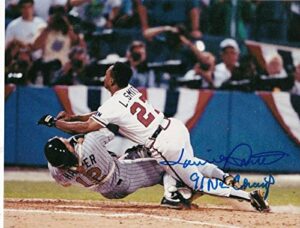 lonnie smith atlanta braves 1991 nl champs action signed 8×10 – autographed mlb photos