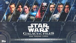 2018 topps star wars galactic files massive factory sealed hobby box with (2) hits including autograph & 192 cards! look for autos from stars from across the star wars galaxy! wowzzer!