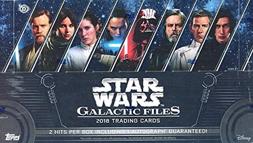 2018 Topps Star Wars Galactic Files MASSIVE Factory Sealed HOBBY Box with (2) HITS including AUTOGRAPH & 192 Cards! Look for Autos from Stars from across the Star Wars Galaxy! WOWZZER!