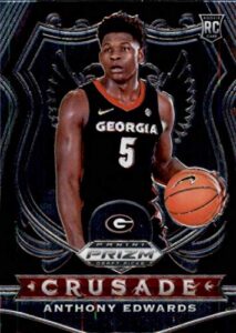 2020-21 panini prizm draft picks #81 anthony edwards rc rookie georgia bulldogs basketball trading card