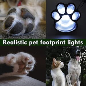 Solar Paw Print Lights,16 Color Changing Outdoor Pet Lights with Remote, Set of 4 Waterproof Dog Cat Paw Print Keepsake for Outdoor Garden Backyard Patio Decor - Gift for Pets Lovers -Multi Color