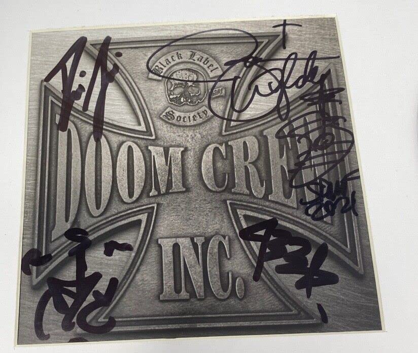 Black Label Society Zakk Wylde Signed Doom Crew Inc Framed CD Display ACOA COA