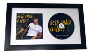 parker mccollum signed autographed gold chain cowboy framed cd display acoa coa