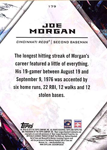 Baseball MLB 2018 Topps Fire #179 Joe Morgan #179 NM+ Reds