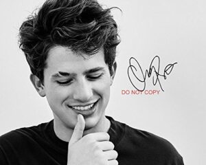 charlie puth sexy singer reprint signed 8×10″ photo #4 rp autographed