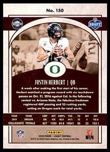 Football NFL 2020 Panini Legacy #150 Justin Herbert Rookie