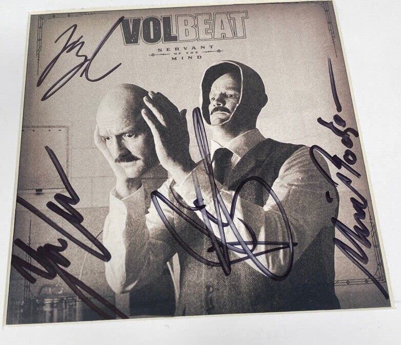 Volbeat Band Signed Autographed Servant of the Mind Framed CD Display ACOA COA