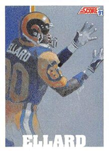 1991 score football #642 henry ellard los angeles rams official nfl trading card