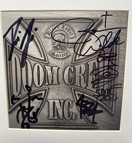 Black Label Society Zakk Wylde Signed Doom Crew Inc Framed CD Display ACOA COA