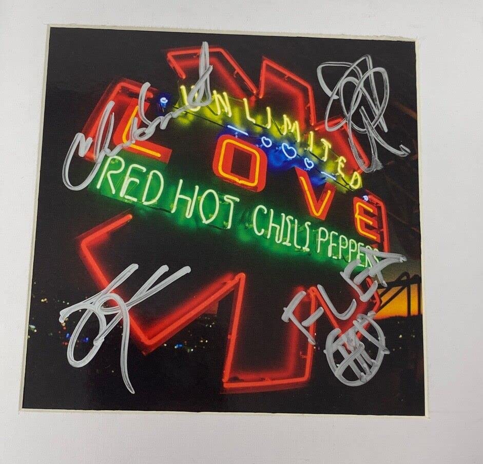 Red Hot Chili Peppers Band Signed Autograph Unlimited Love Framed CD Display COA