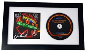 red hot chili peppers band signed autograph unlimited love framed cd display coa