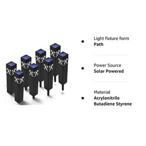 Home Zone Security 8 Pack Solar Outdoor Pathway LED Lights, Charging by Sunlight, Sensor Trigger Light at Night, No Wiring Require, Mount Anywhere for Walkway Yard Backyard Lawn Landscape Decorative