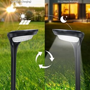 OSORD Solar Pathway Lights,【4 Pack】 Solar Outdoor Lights Pathway Bright High Lumen Waterproof with 2 Color Modes LED Path Lights Solar Powered, Garden Solar Landscape Lights for Sidewalk Walkway Yard