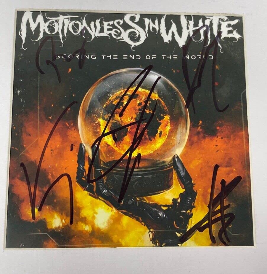 Motionless in White Signed Scoring the End of the World Framed CD Display COA