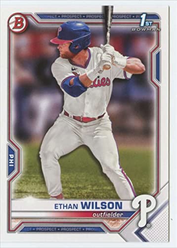 2021 Bowman Draft #BD-140 Ethan Wilson RC Rookie Philadelphia Phillies MLB Baseball Trading Card