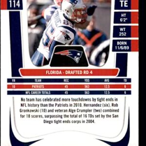 2011 Prestige Football Card #114 Aaron Hernandez