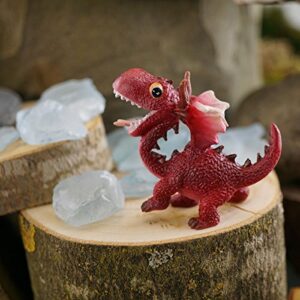 Top Collection Miniature Fairy Garden and Terrarium Mini Red Dragon Figurine