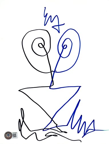 Ezra Miller Signed Autographed Hand Drawn Sketch The Flash 8.5x11 Beckett COA