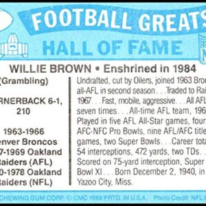 Football NFL 1988 Swell Greats #35 Willie Brown Raiders