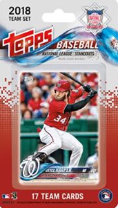 2018 topps national league all stars factory sealed limited edition 17 card team set with bryce harper, clayton kershaw, buster posey and max scherzer plus