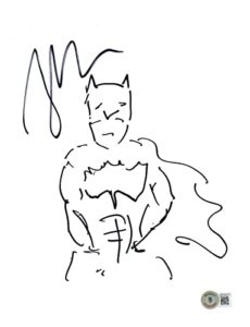 zack snyder signed original sketch art batman justice league 8.5×11 beckett coa