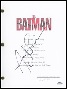 andy serkis”the batman” autograph signed ‘alfred’ full script screenplay acoa
