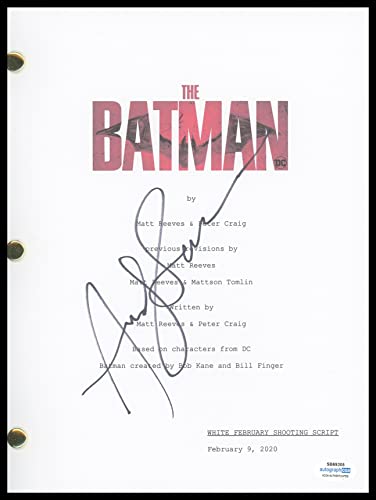 Andy Serkis"The Batman" AUTOGRAPH Signed 'Alfred' Full Script Screenplay ACOA