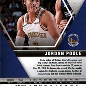 2019-20 Panini Mosaic #228 Jordan Poole RC Rookie Golden State Warriors NBA Basketball Trading Card