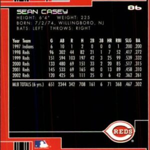 2003 Ultra Baseball Card #86 Sean Casey