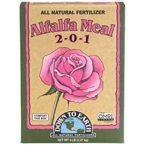 down to earth organic alfalfa meal fertilizer mix 2-0-1, 4 lb