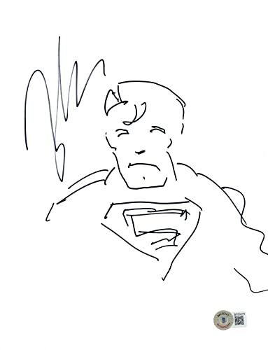 Zack Snyder Signed Sketch Art Superman Justice League 8.5x11 Beckett COA