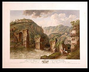 vue des ruines du pont d’auguste sur la nera a narni